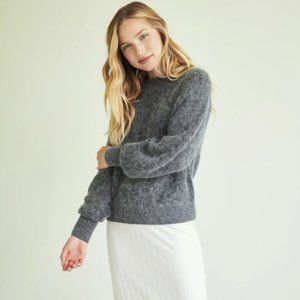 Baby Alpaca-Wool Crew by Quince in Charcoal